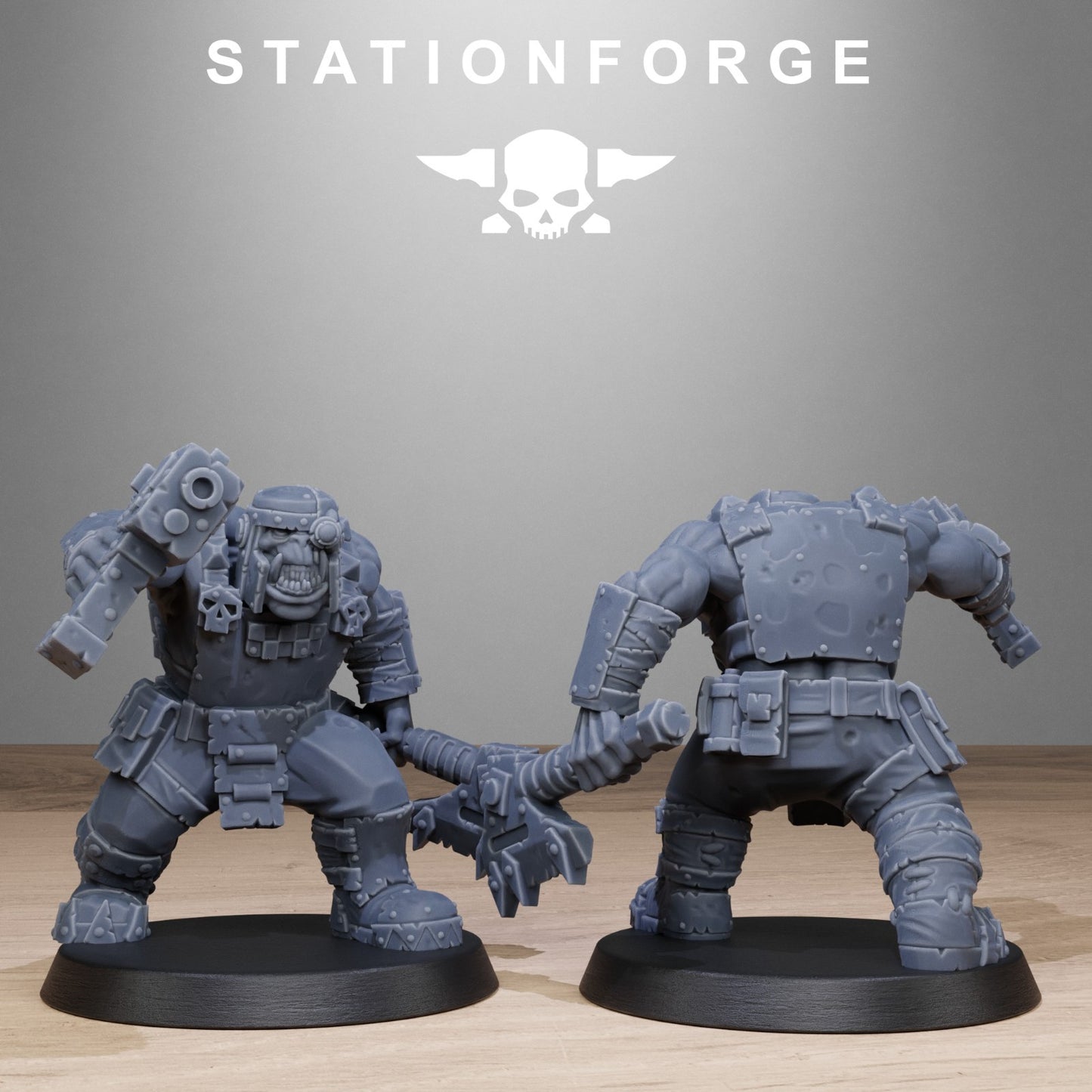 The Orkaz bros from Station Forge 32mm FREE BASES + POST