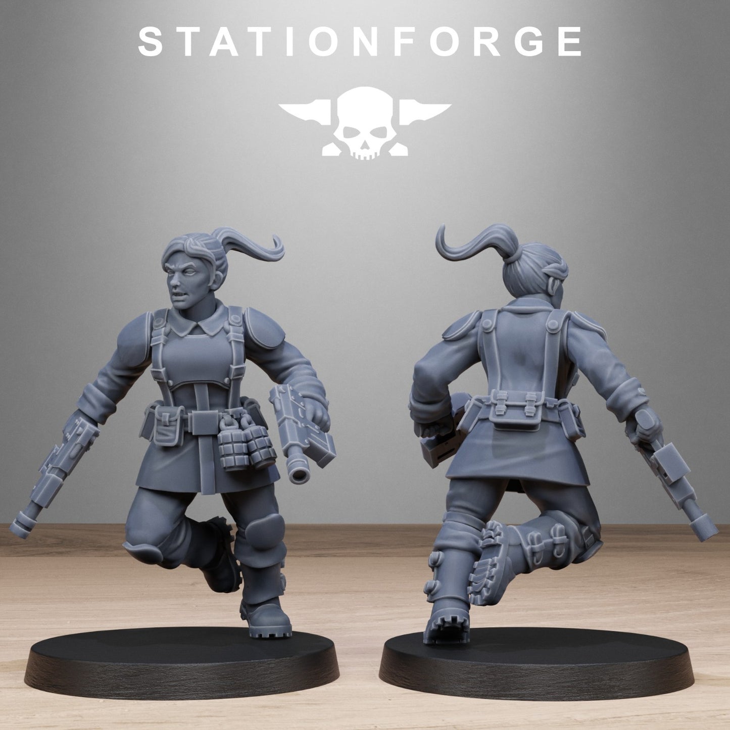 Freeguard sisters from Station Forge 32mm. FREE BASE