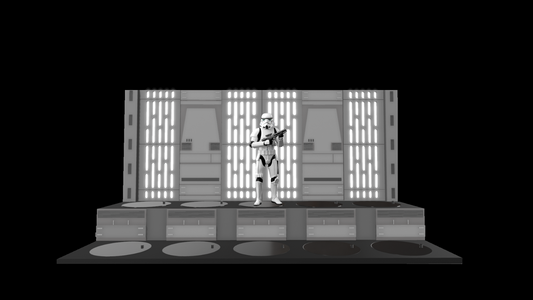 Star Wars 3D Printed Death Star Riser Display for 3.75" Figures