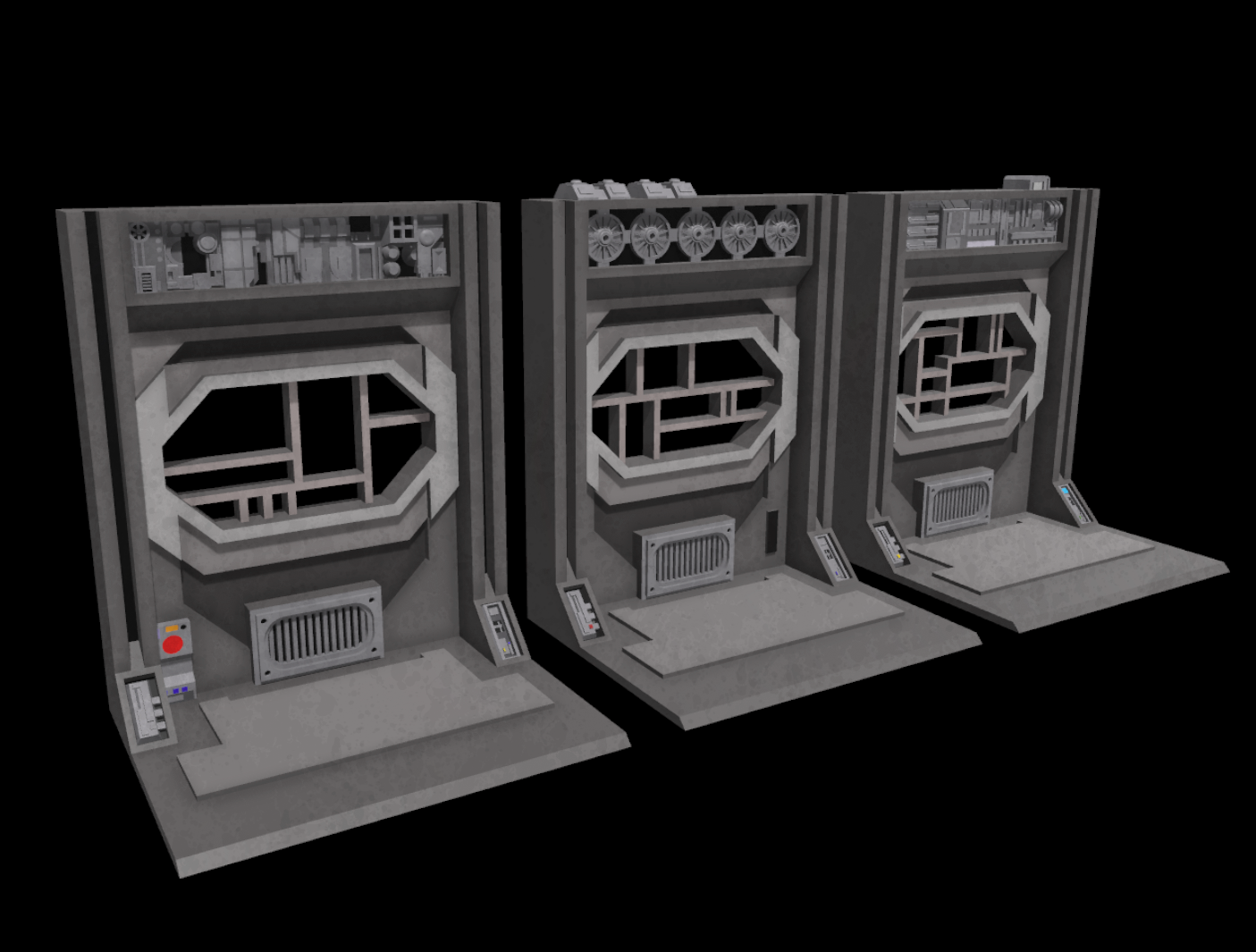 3D Printed Sci-Fi Corridor Diorama 2 for 3.75" and 6" Star Wars figures