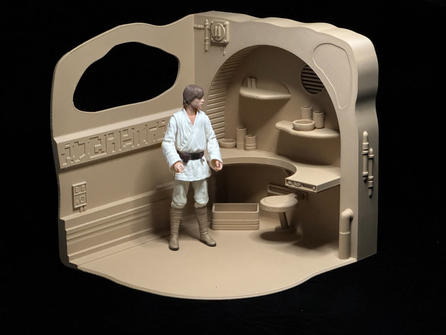 3D printed Andor dessert workshop diorama for 6" Star Wars black series figures