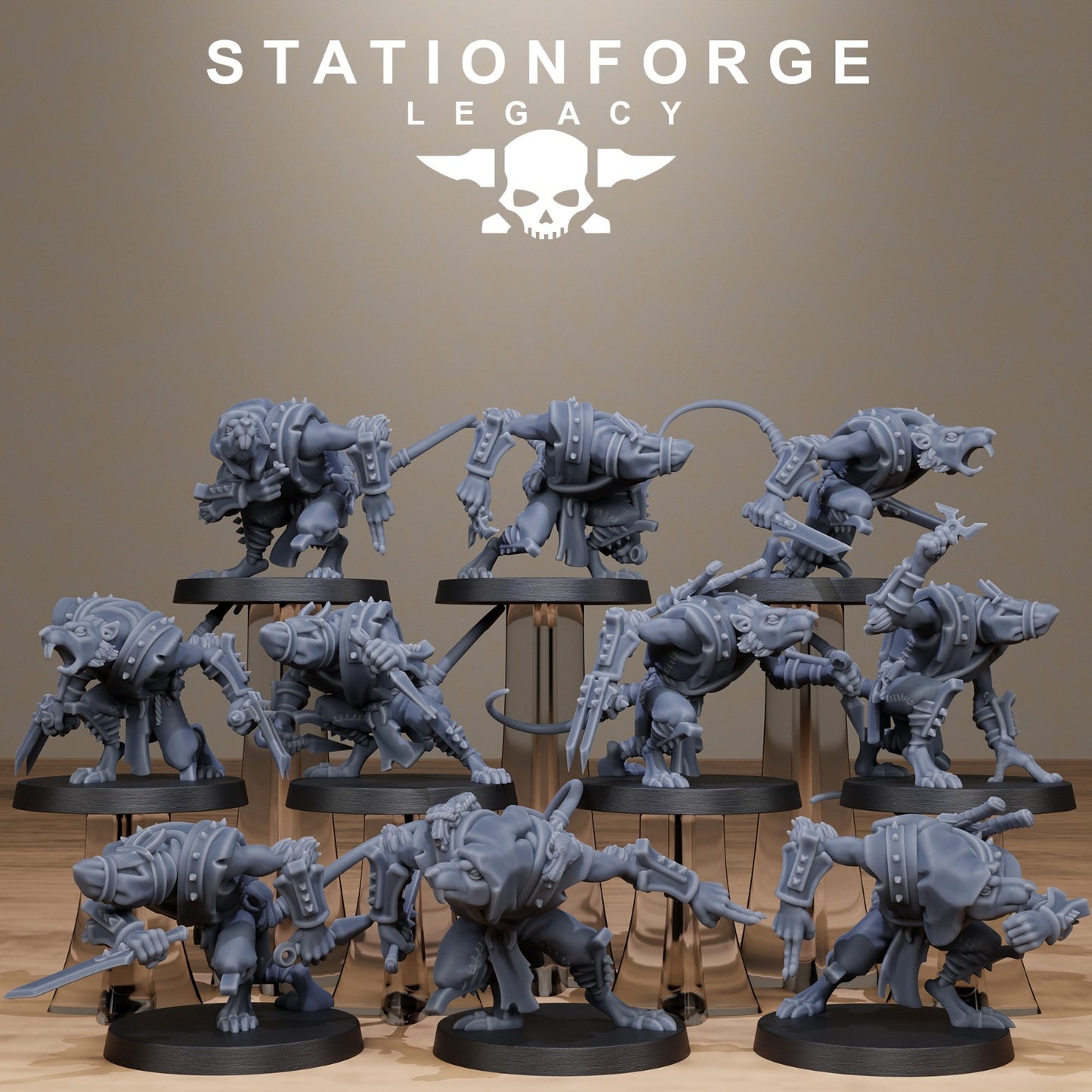 Rotfang Ninjas from Station Forge Legacy 32mm. INC BASES