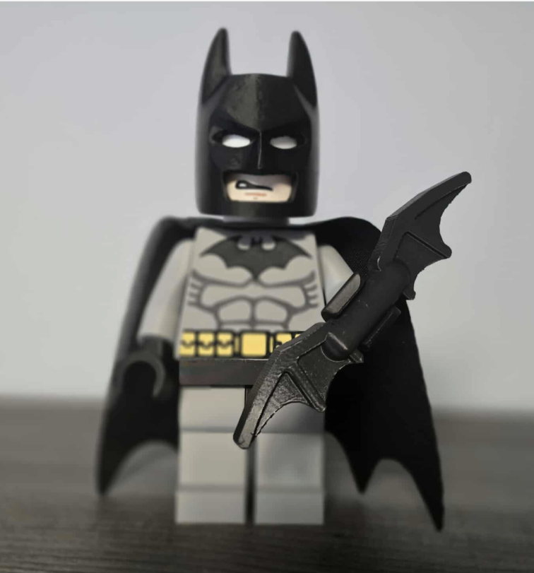 3D Printed. 9" brick inspired Deluxe Batman 2007 Version Figure