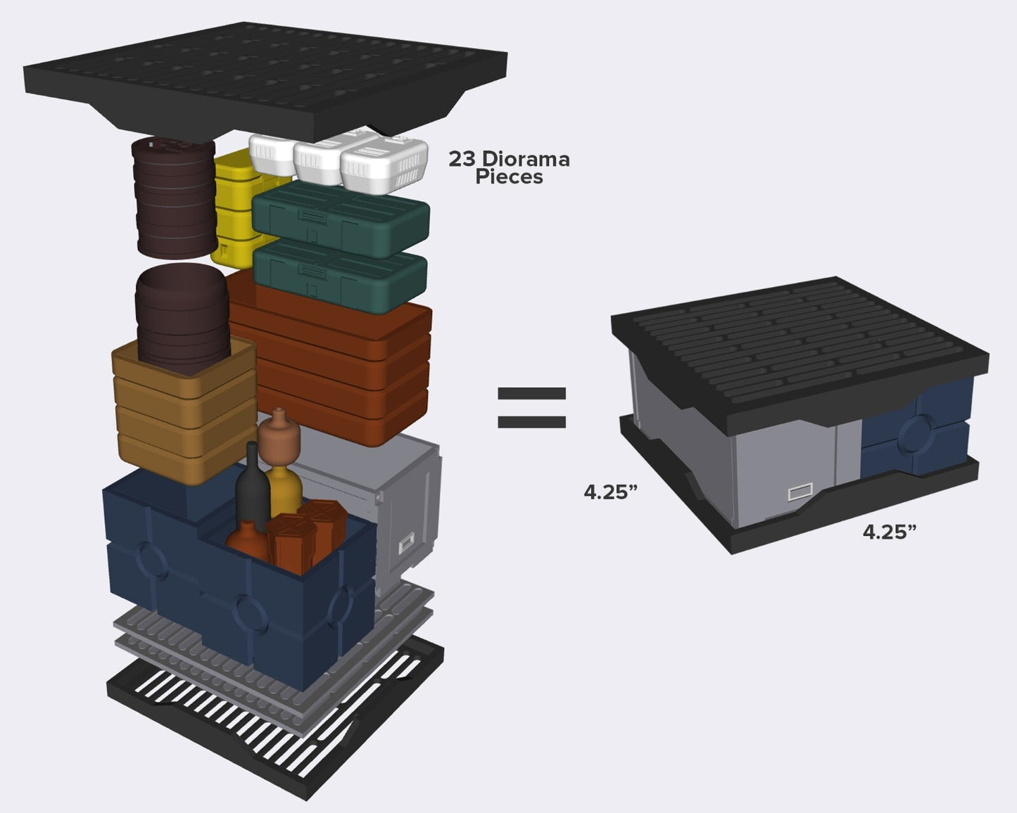 3D Printed Star Wars Nesting crates 6" Scale