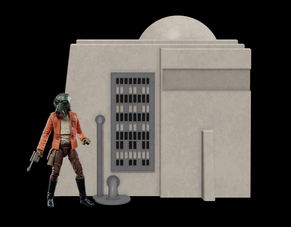 Star Wars Tatooine Building Front 2 Diorama for 3.75 IN (1:18) FIGURE