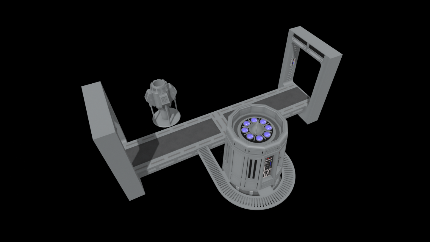 3D Printed Death Star Tractor Beam Terminal Diorama for 3.75" & 6" Figures