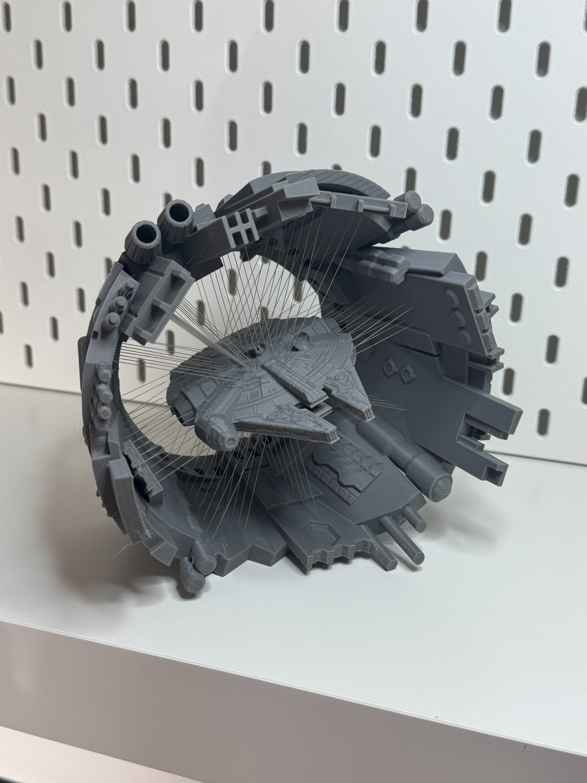 Suspended Millenium Falcon Diorama 3d Printed model