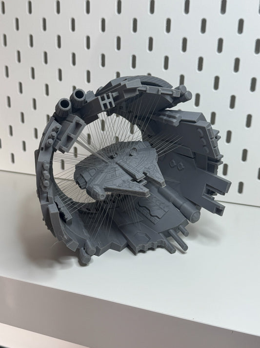 Suspended Millenium Falcon Diorama 3d Printed model