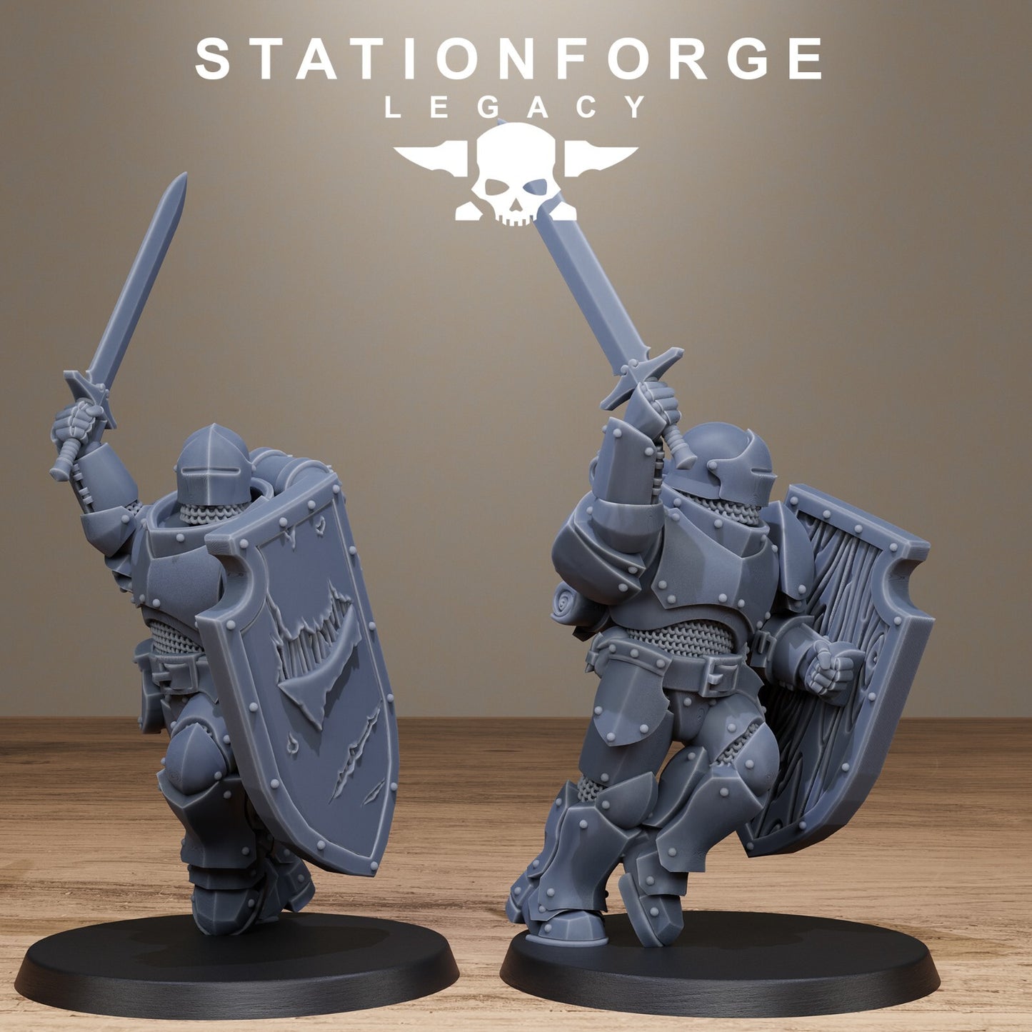 The Solaris Infantry from Station Forge Legacy, Fantasy 32mm Inc Bases