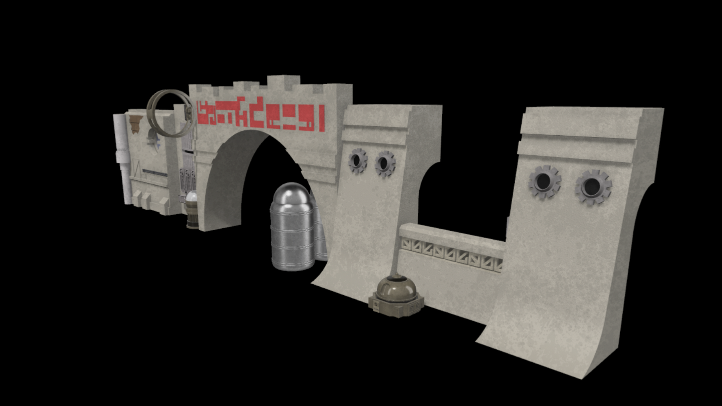 Star Wars 3D Printed Jedha City Shelf Diorama for 3.75" Or 6" Figures