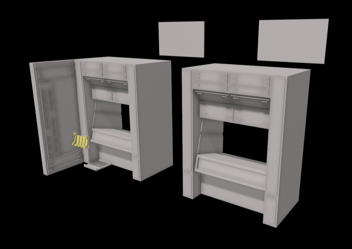 Star Wars 3D Printed Death Star Control Room 327 Windows for 3.75" scale