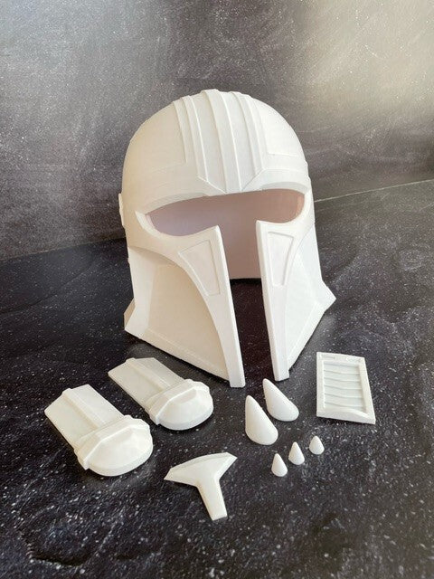 star wars 3d printed helmet -the armorer from the Mandalorian-