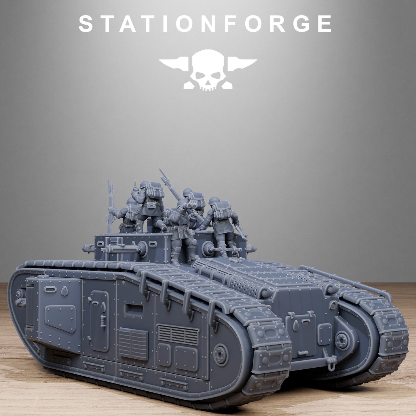 The FreeGuard Heavy Tank and Troops 32mm