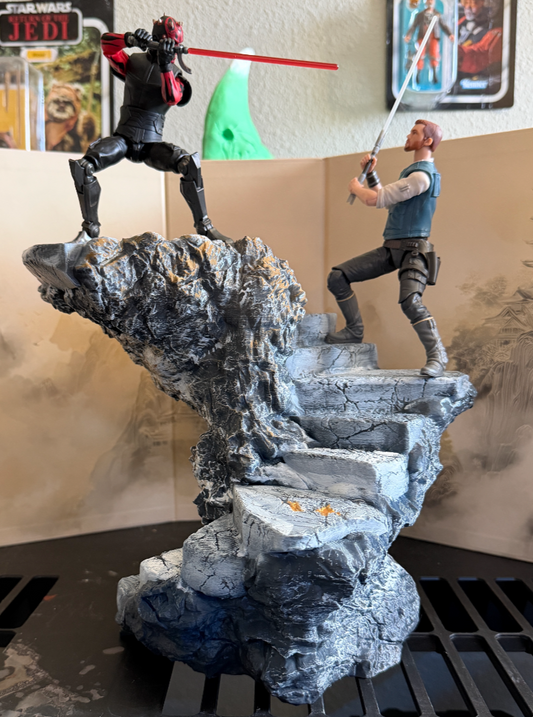 3D Printed Star Wars Spiral ruin staircase. Battle scene 3.75" Scale