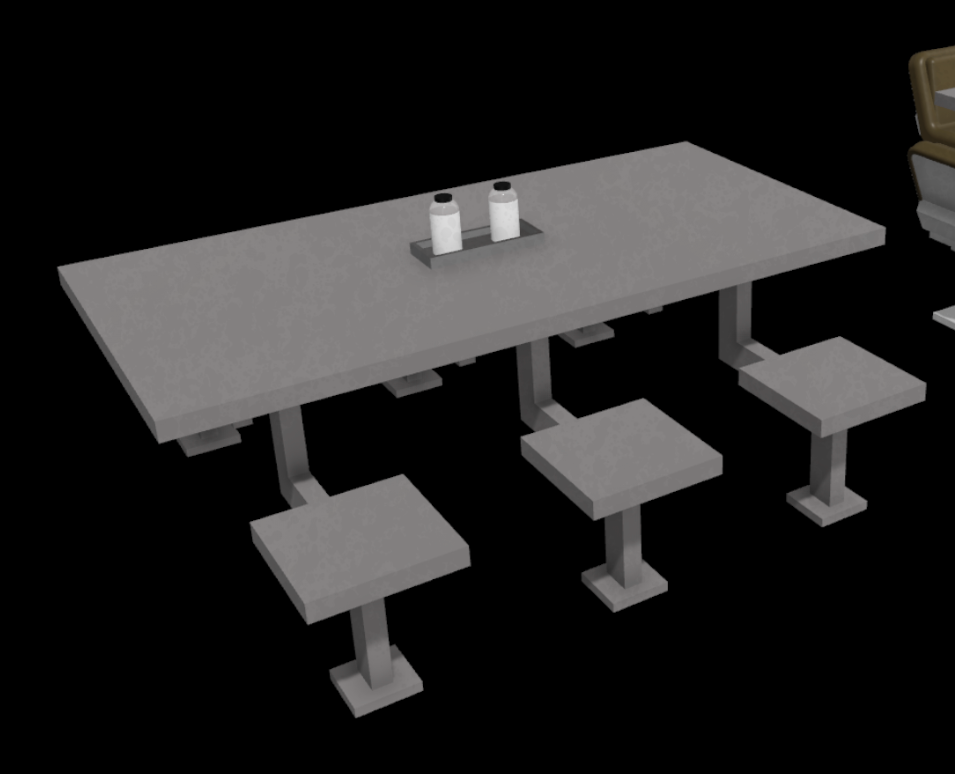 3D Printed imperial Mess Hall Tables (Morak) For 6" Star Wars figures