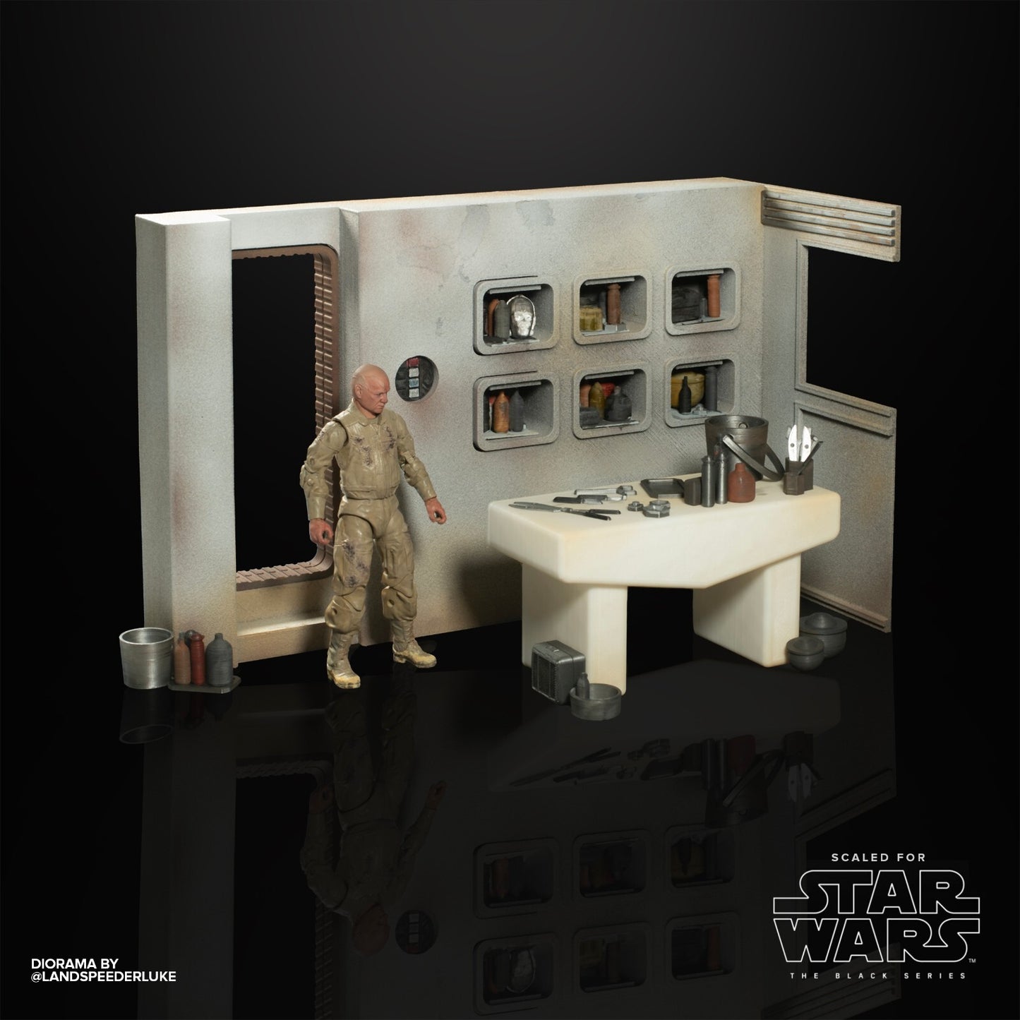 3D Printed Tosche Station diorama for 3.75" & 6" Star Wars Figures