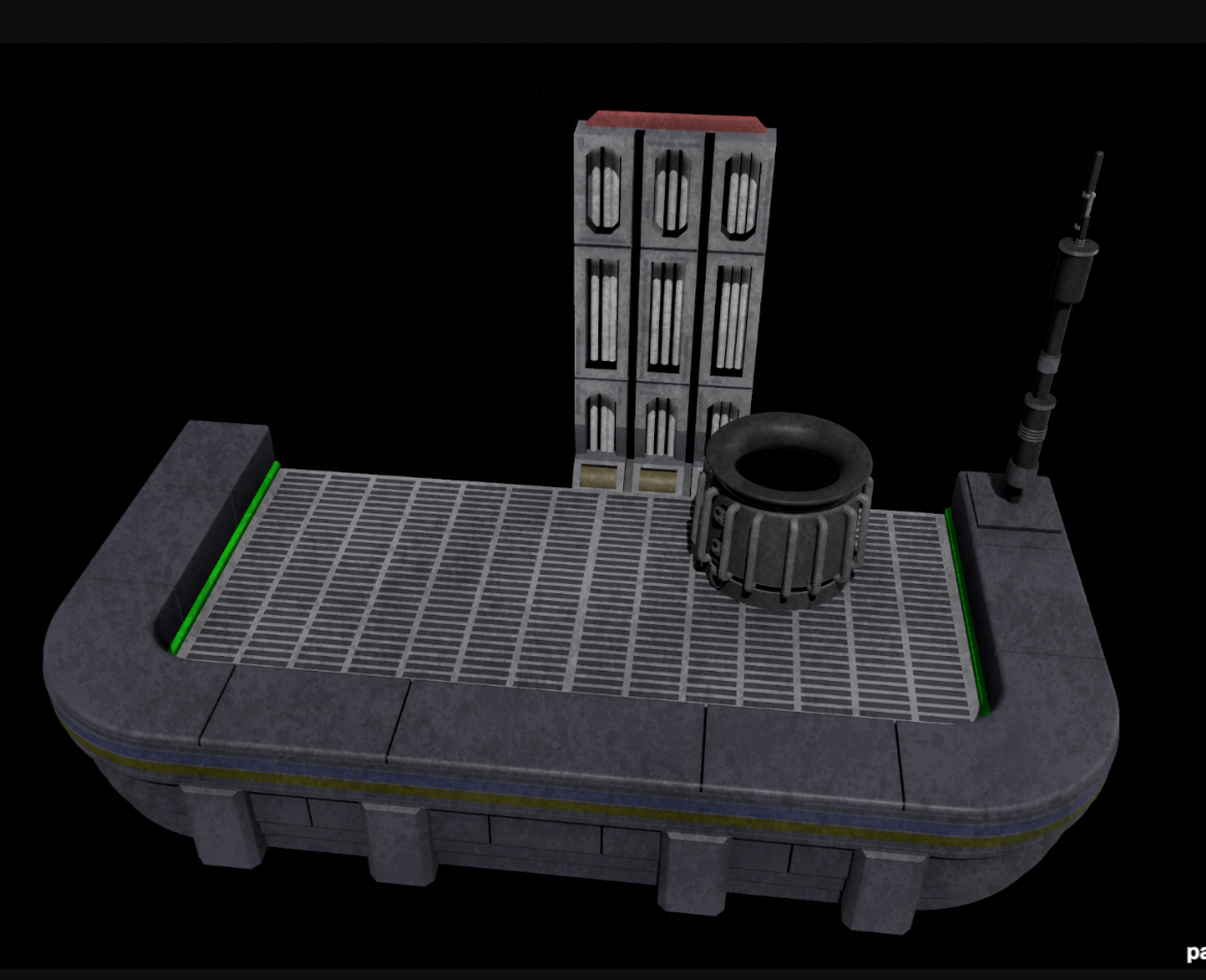 Star Wars 3D Printed Daiyu Rooftop  Diorama for 3.75" and 6" Figures