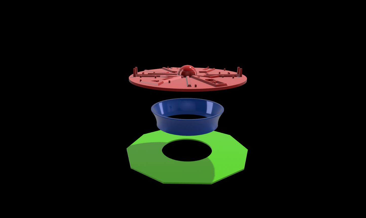 3D Printed Holo Table with Hologram(Anaxes Command Center) for 3.75" &6" FIGURES