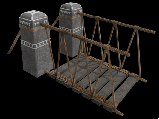 3D Printed Indiana Jones Temple of Doom Bridge Diorama 1|6 for 12 " Figures