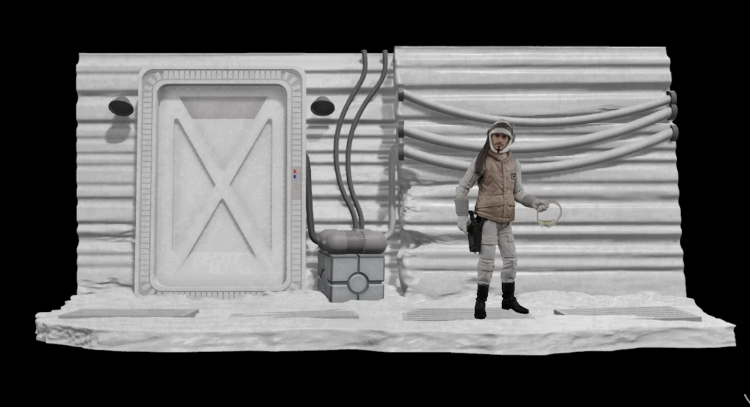Star Wars 3D Printed Hoth Echo Base Corridor Diorama