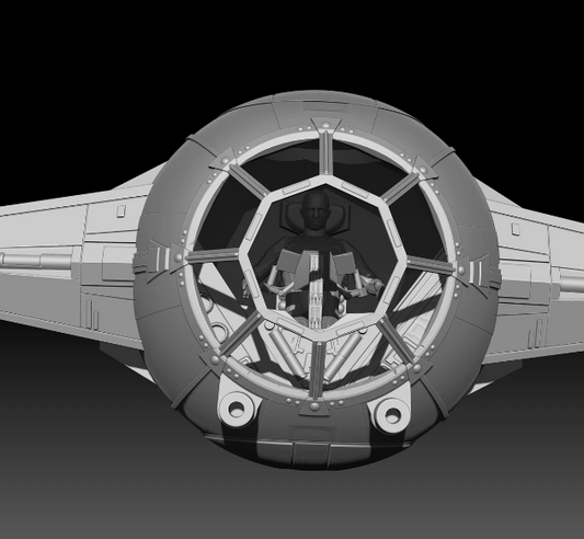 Inquisitor Tie fighter for 3.75 in (1:18) Figure Diorama