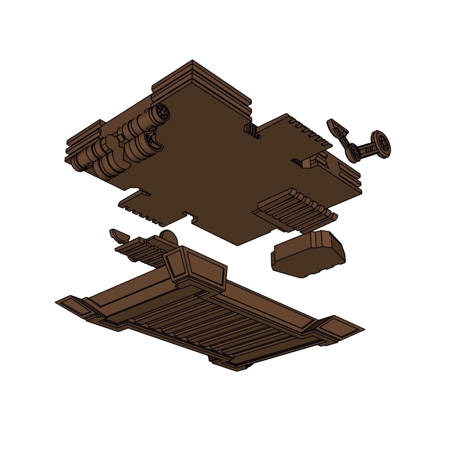 3D Printed Mustafar Platform for 3.75", 6" & 12" Star Wars Figures