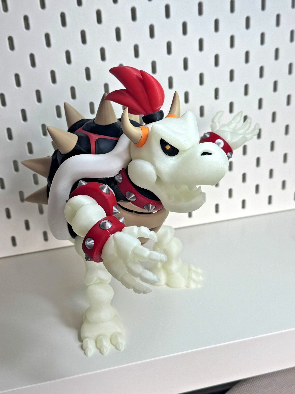 Dry Bowser Glow in the Dark Figure, Nintendo Switch 2. 3D Printed Model 25cm