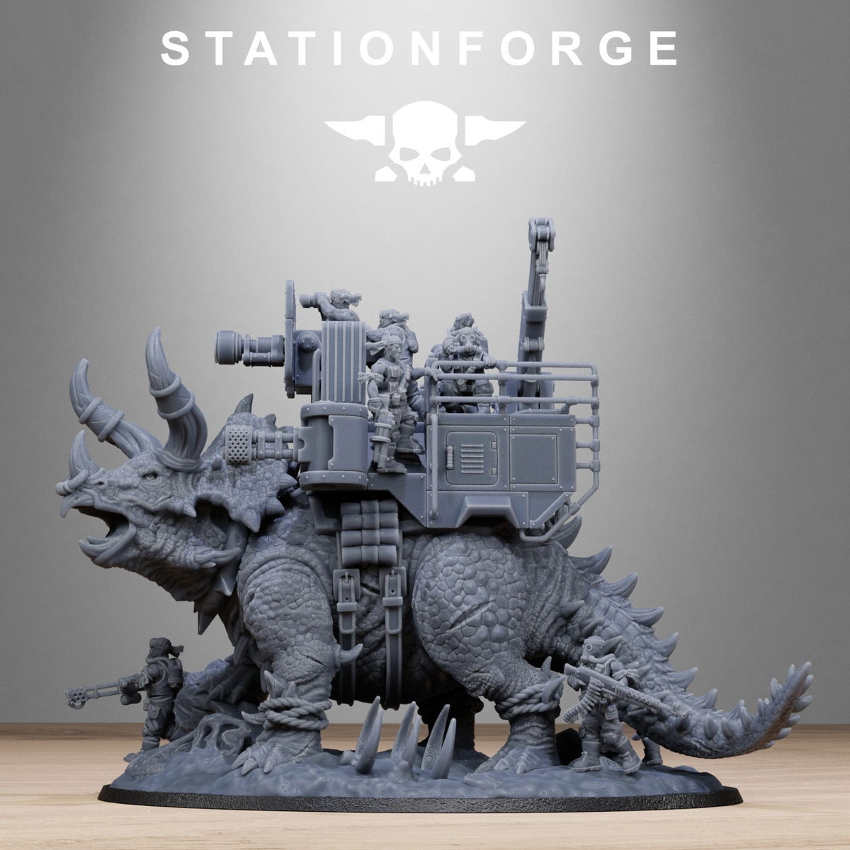 GrimGuard Jungle Fighters Triceratank 32mm From Station Forge | Free Post