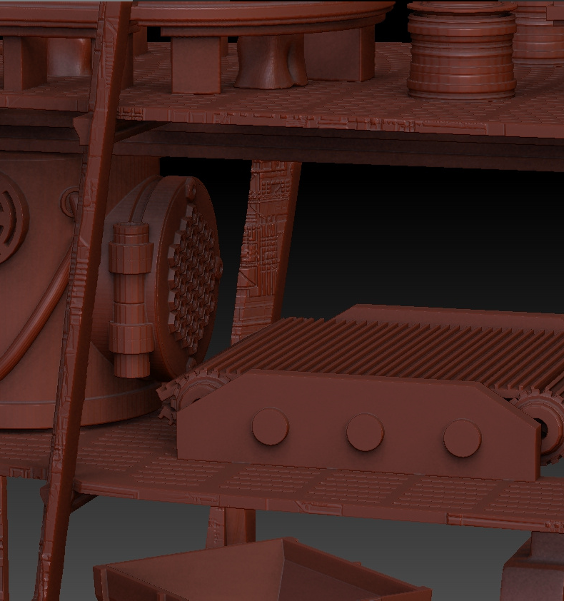 Star Wars 4FT 3D Printed Sandcrawler for 3.75 " Scale Figure Diorama
