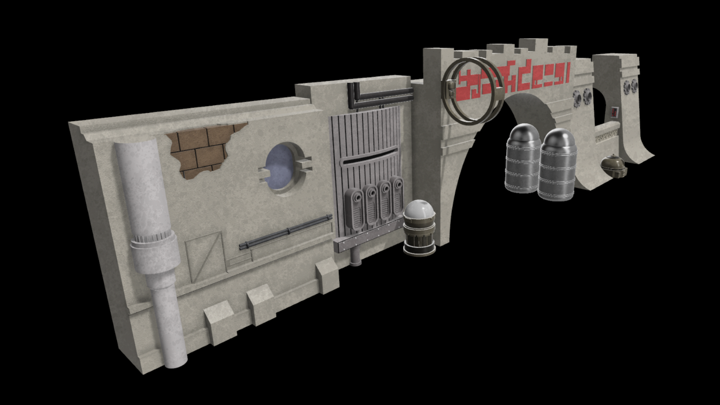 Star Wars 3D Printed Jedha City Shelf Diorama for 3.75" Or 6" Figures