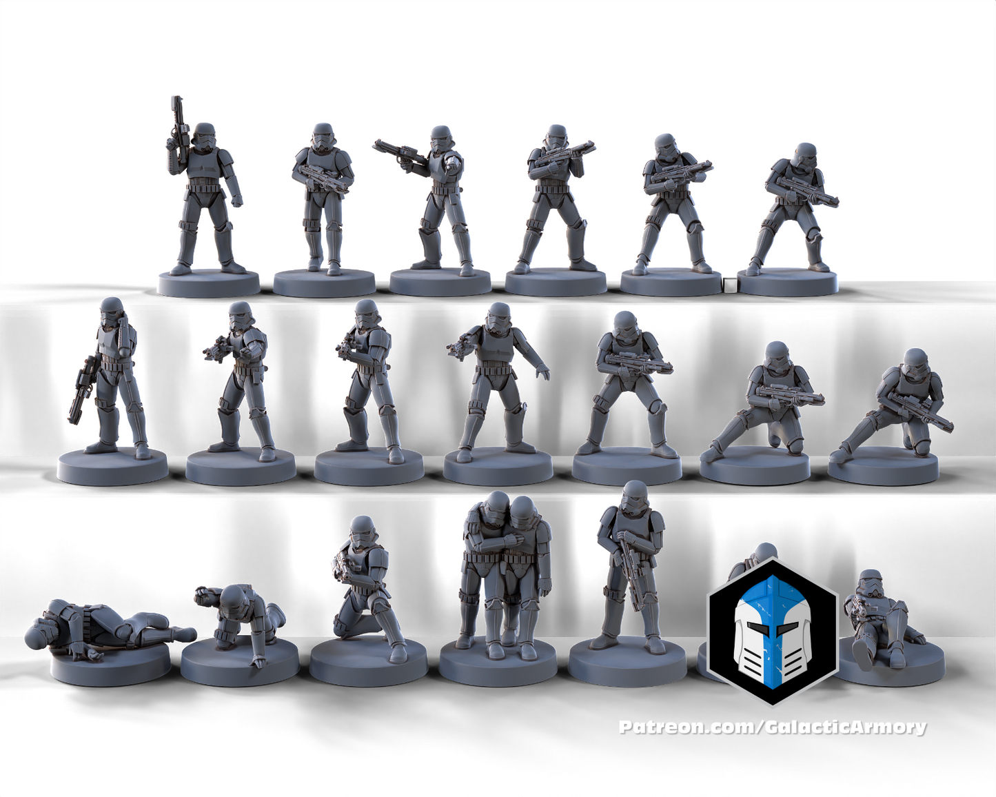 Star Wars 5 Stormtrooper  Legacy figures for tabletop gaming scale 38mm