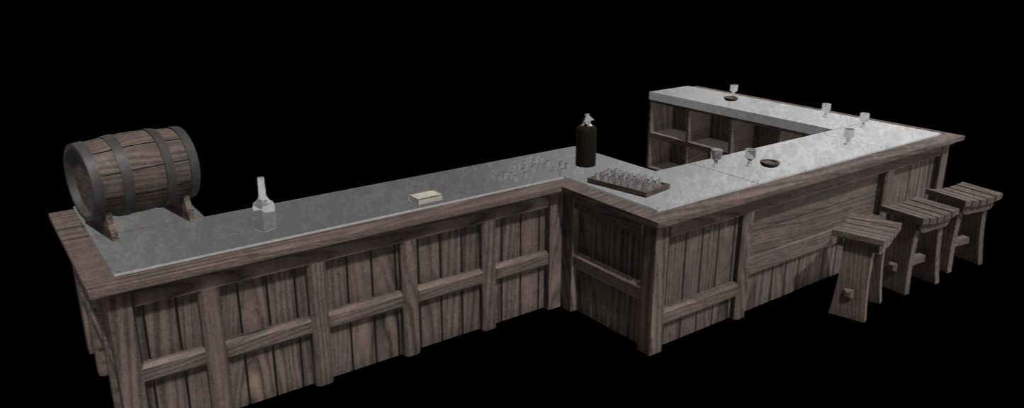 3D Printed Marion's Bar (The Raven) Indiana Jones for 6" Figures