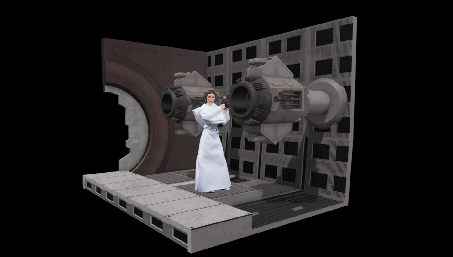 3D Printed Tantive IV Service Corridor for 3.75" and 6" Figures