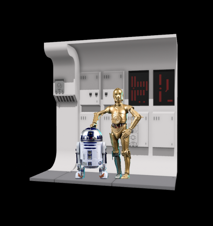 3D Printed Tantive IV hallway for 3.75" and 6" Figures