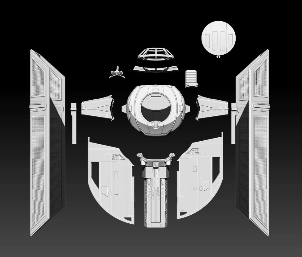 Star Wars Tie Advanced X1 for 3.75" Figure Scale Diorama