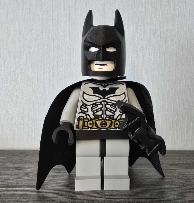 3D Printed. 9" brick inspired Deluxe Batman 2013 Version Figure