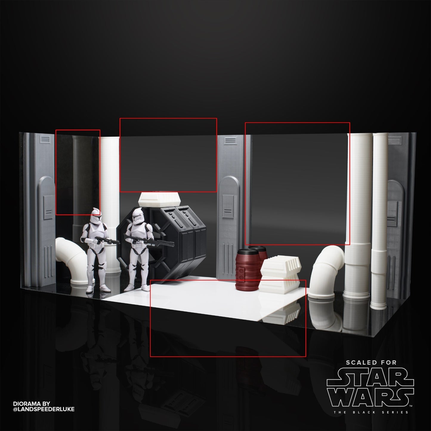 3D printed Kamino Diorama For 3.75" & 6" Star Wars Figures