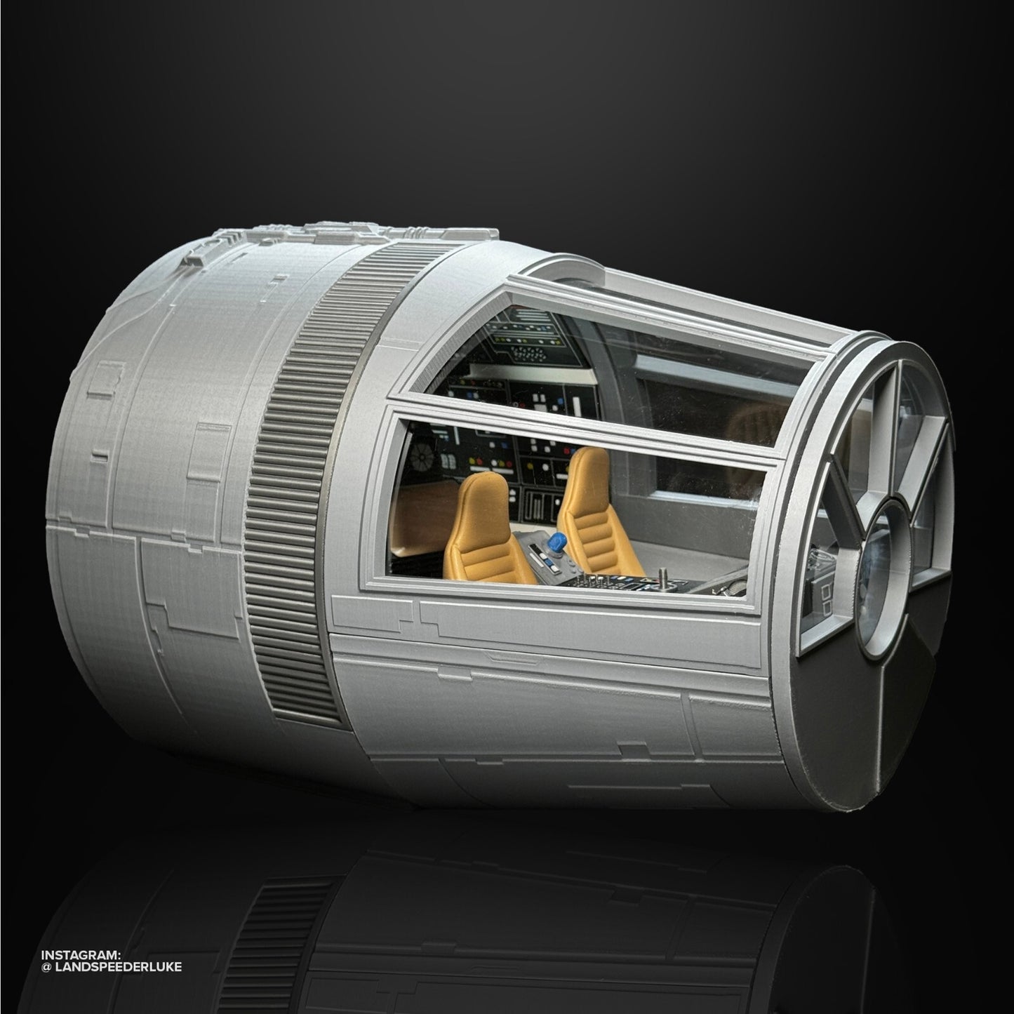 Star Wars 3D Printed Millennium Falcon Cockpit  For Black Series 6"  Figures