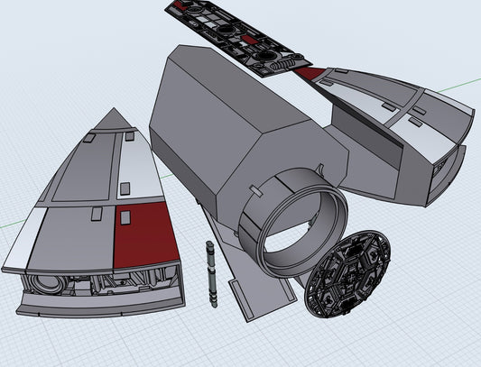 3D Printed Millennium Falcon Exterior Diorama for 3.75 inch (1:18) Scale Figure
