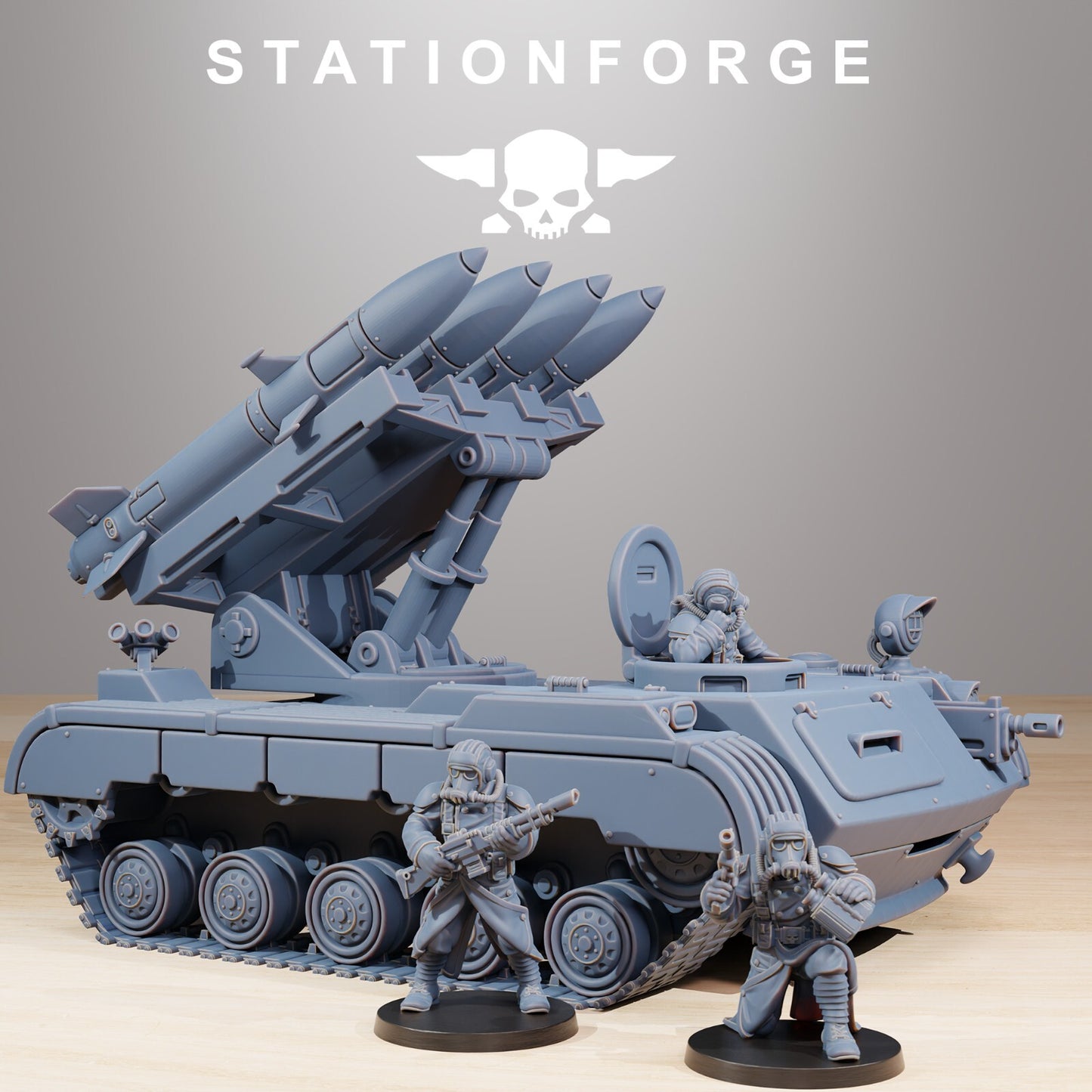 Grim Guard Mobile Artillery Unit and Crew. 32mm from Station Forge.