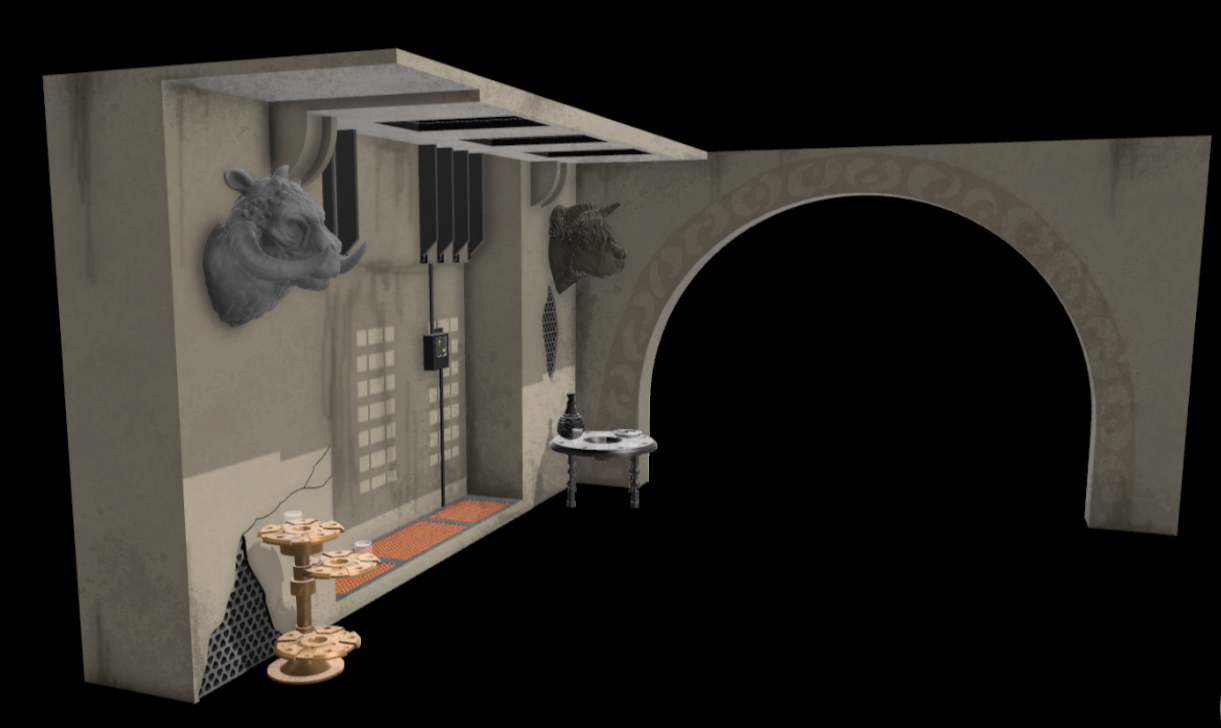 Star Wars Jabba's Palace Trophy Wall Diorama for 3.75 in (1:18) Figure