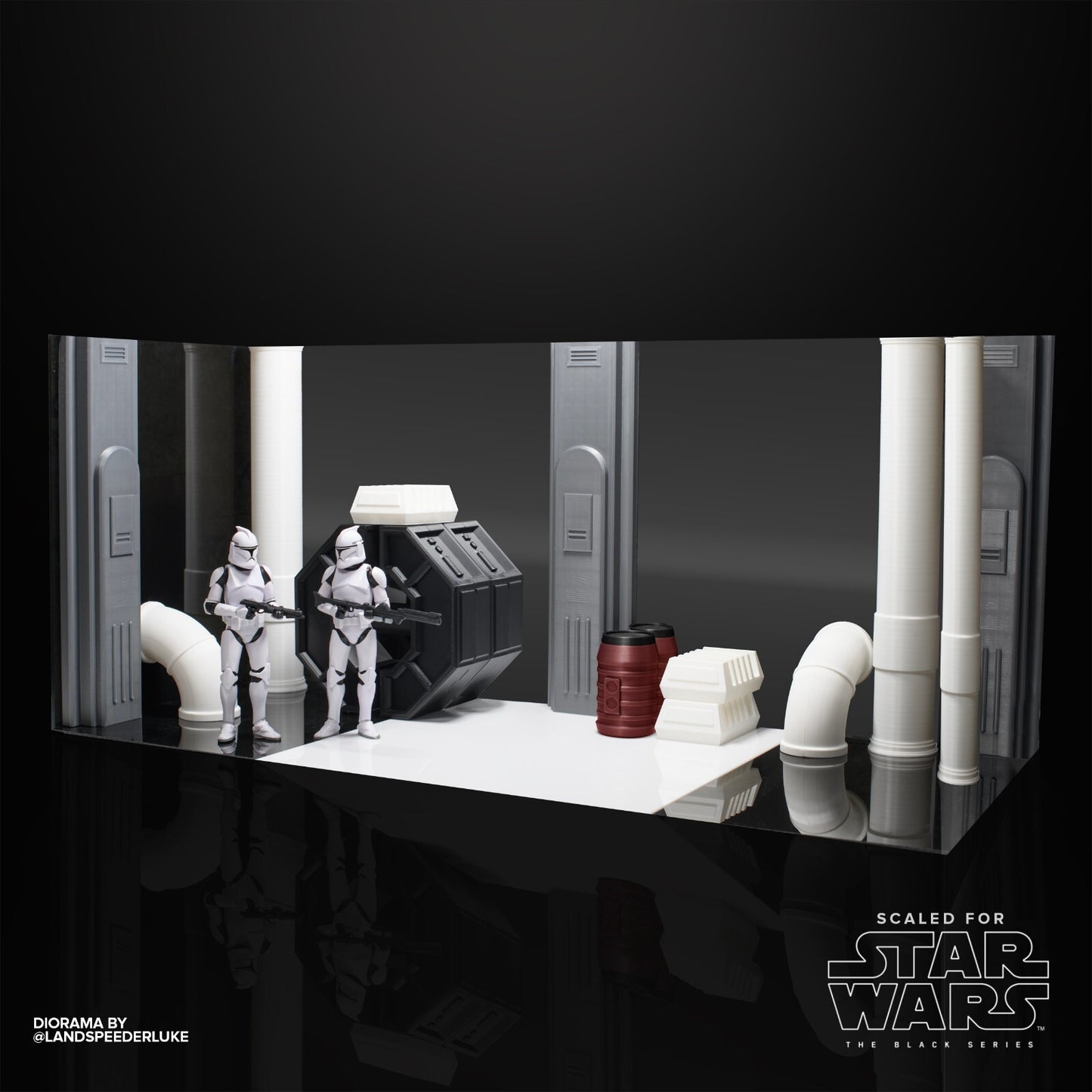 3D printed Kamino Diorama For 3.75" & 6" Star Wars Figures