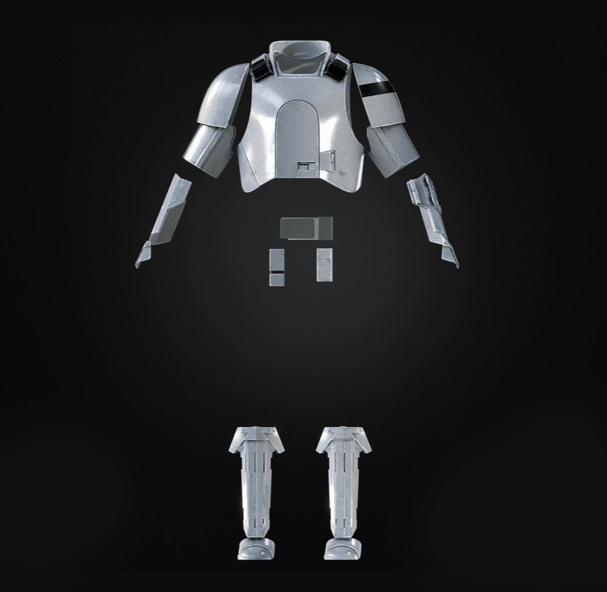 Star Wars ISB Inspired 3D Printed Raw, unpainted Armour