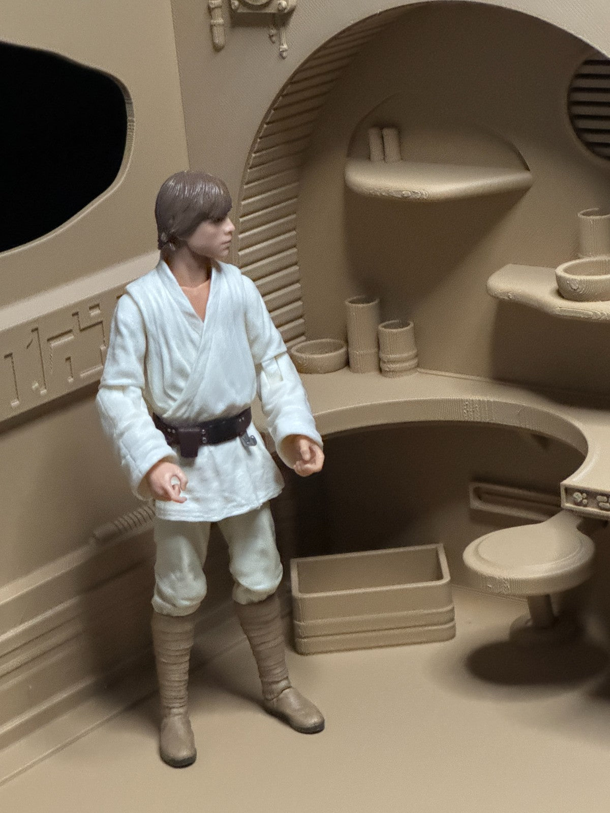 3D printed Andor dessert workshop diorama for 6" Star Wars black series figures