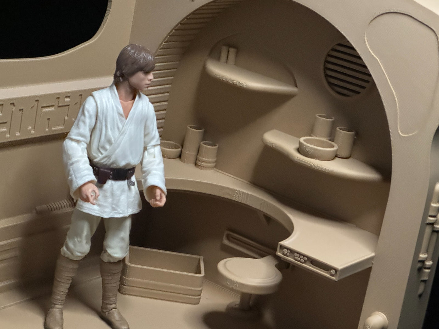3D printed Andor dessert workshop diorama for 6" Star Wars black series figures