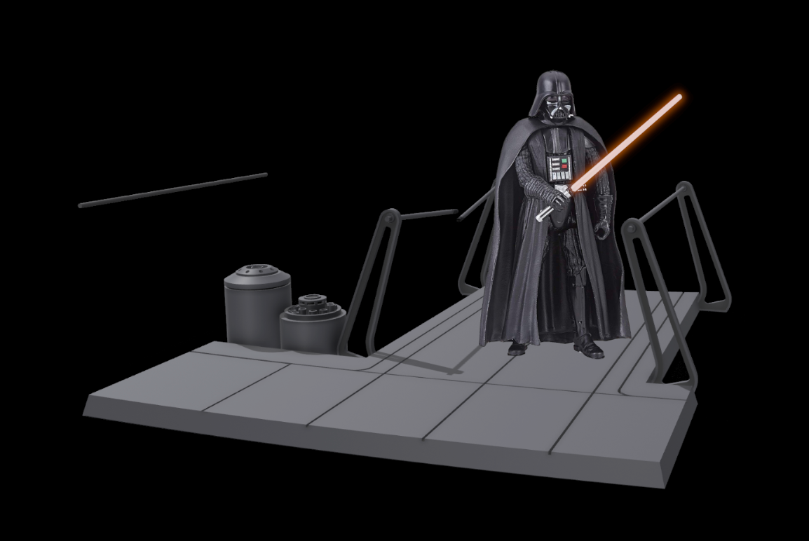Star Wars 3D Printed ROTJ Final Duel Mini Diorama for 3.75" and 6" Figures