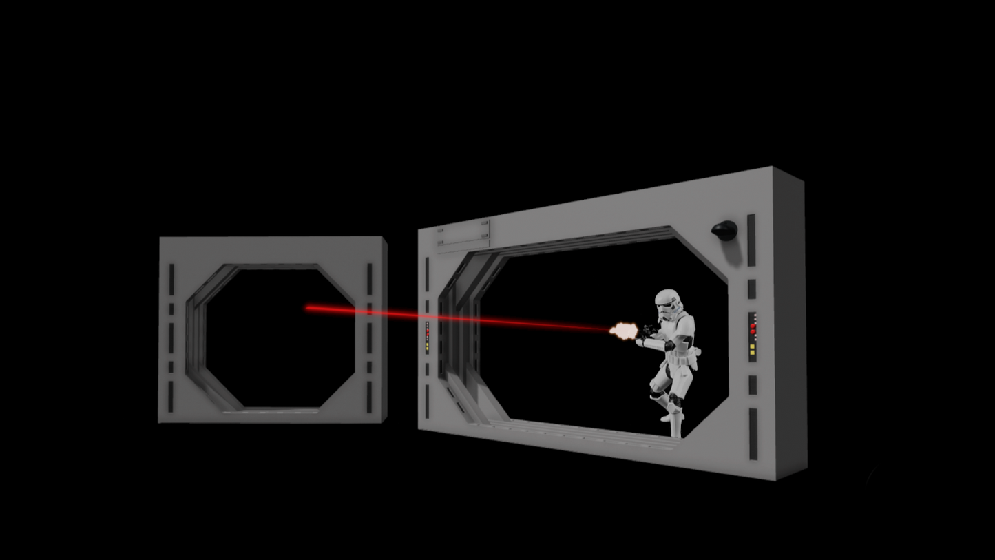 3D Printed Death Star Blast Door 1 Large for 3.75",6" and 12" Figures