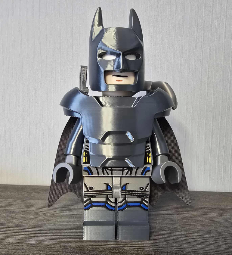 3D Printed. 9" brick inspired Deluxe Armoured Batman Version Figure