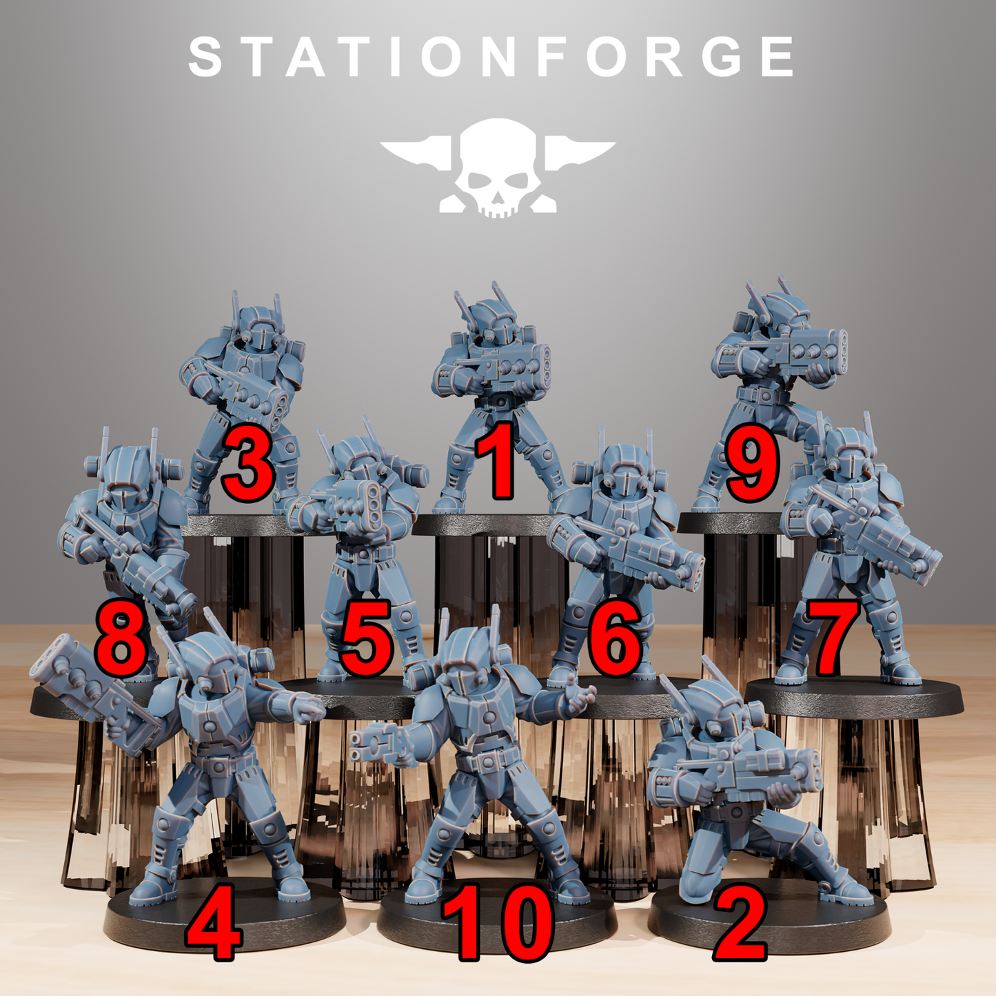 Tarion Clone Infantry from Station Forge, Table top gaming.