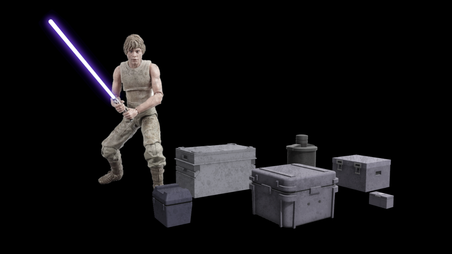 3D Printed Luke's X Wing Cargo/Crates For 3.75" & 6" Star Wars Figures